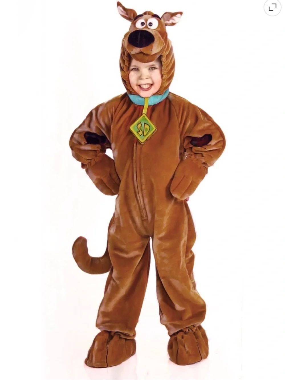 Rubie's Brown Scooby-Doo Plush Halloween Costume with Hood and Tag